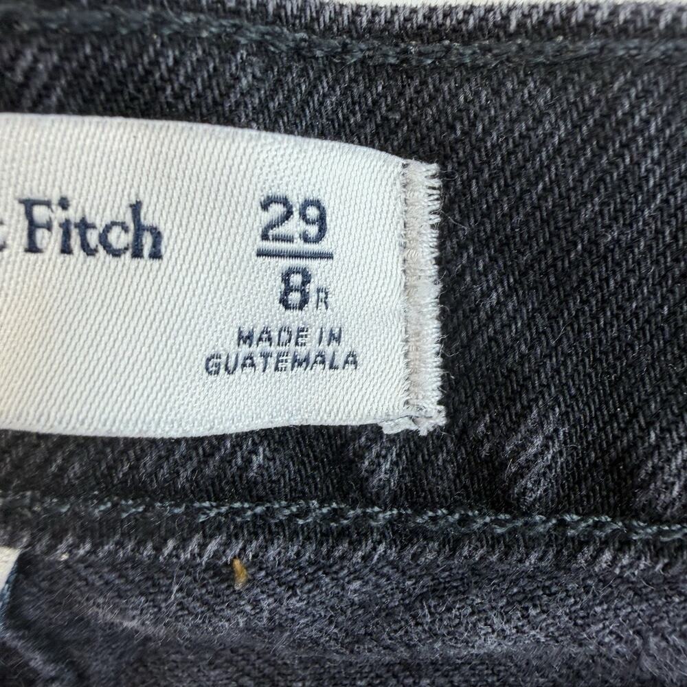 Abercrombie Fitch 29 8 Curve Love High Rise Dad Jeans Asymmetrical Waist Black - Picture 7 of 16